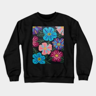 Boho Bold Floral Fun Crewneck Sweatshirt